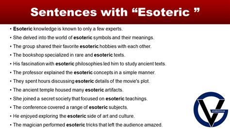 esoteric definition used in sentence